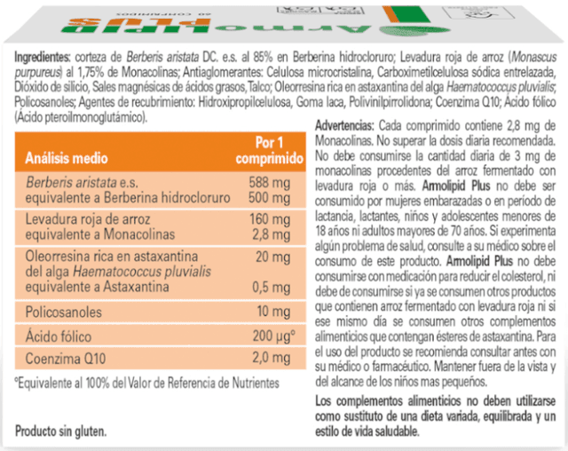 Thumbnail 1 de Armolipid Plus - Suplemento para Colesterol 60 Comprimidos 🩺