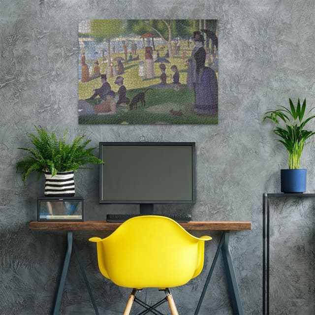 Detalle de Ravensburger Puzzle 1500 pezzi Art Collection Seurat: Una domenica pomeriggio sull’isola della Grande (80 x 60 cm) per adulti +14