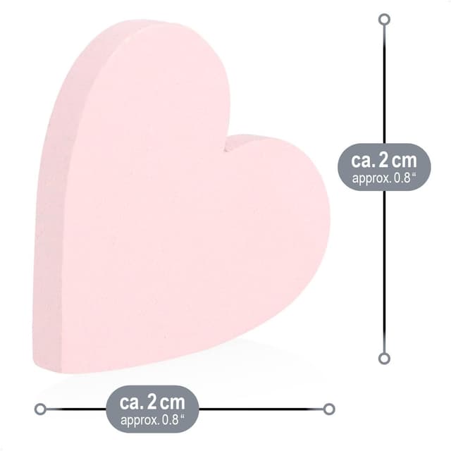 Thumbnail 5 de com-four Coeurs en bois 100 pièces 🎀