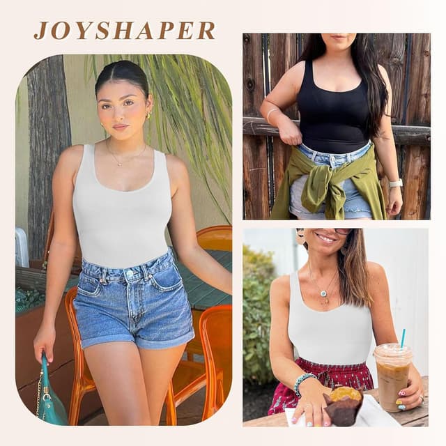 Detalle 2 de Joyshaper Shapewear Damen Body Shaper „Bauchweg“ – formender Miederbody mit Tank-Top-Optik