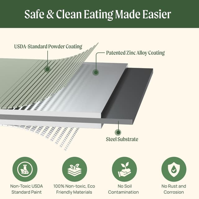 Detalle de Vego Garden Raised Garden Bed Kit (17" Tall, 10-in-1 Modular Metal Raised Beds) in Olive Green