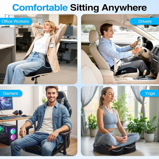 Detalle de POOTACK Memory Foam Seat Cushion