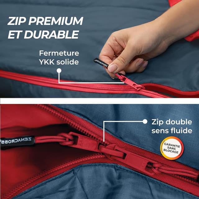 Detalle de Zenacross Sac de couchage adulte d’été 1 personne compact ultra léger (900 g)