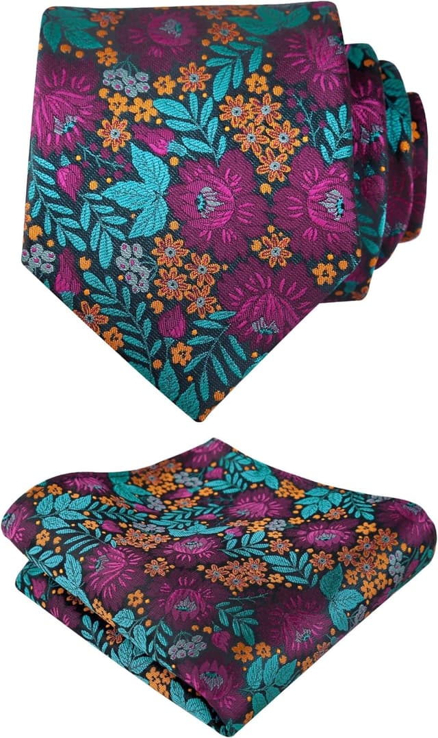 Detalle de Alizeal Floral Necktie Set, 8cm