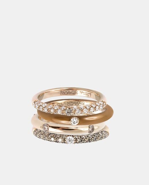 Detalle 2 de Adolfo Courrier Anillo Pop de oro y diamantes bronce