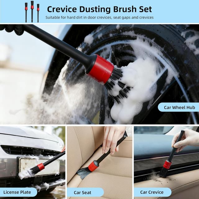 Detalle de TICARVE 9Pcs Car Interior Detailing Kit for Dash, Vents & Electronics