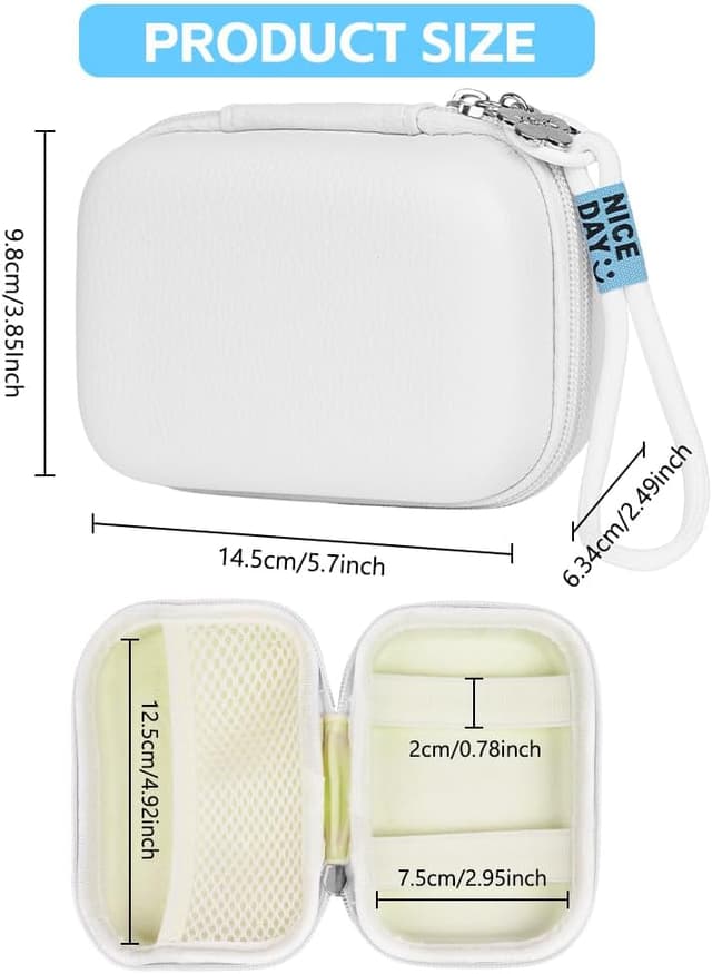 Detalle de Ainiv Small Digital Camera Case (PU+EVA) with Removable Strap – compact pouch for Sony, Casio, Canon & Panasonic