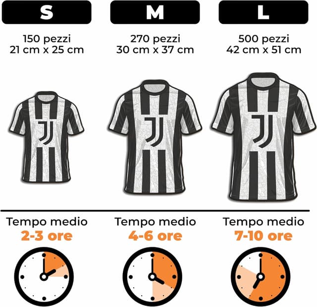 Detalle de Iconic Puzzles Juventus Jersey puzzle di legno 100% sostenibile, 150 pezzi (taglia S)