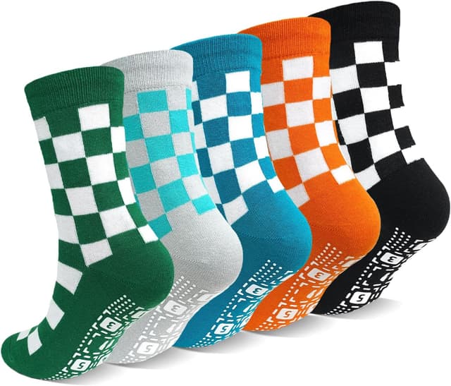 Detalle de ZAKASA chaussettes antidérapantes femme sport (coton respirant) — lot de 5 paires