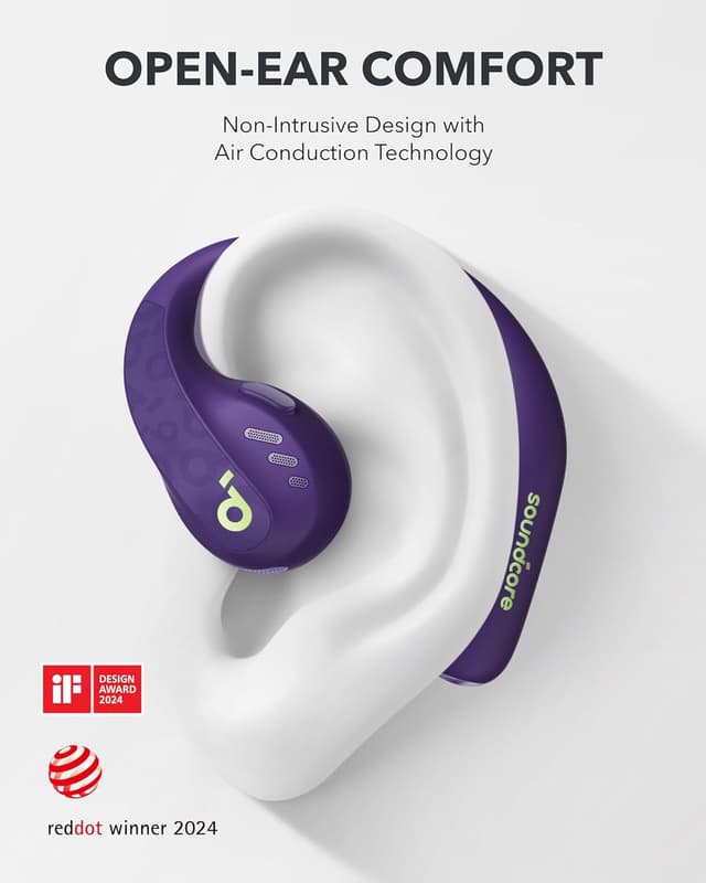 Detalle 2 de soundcore AeroFit Pro Open-Ear Kopfhörer 46h Akku