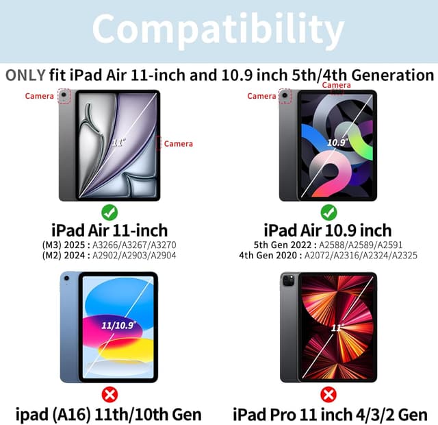 Detalle 2 de aoub Hülle für iPad Air 11 Zoll 2025 M3