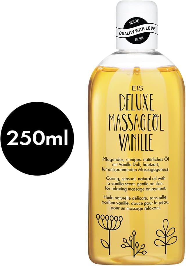 Detalle 2 de Olio massaggi EIS Deluxe alla vaniglia da 250 ml per massaggi rilassanti corpo e coppie