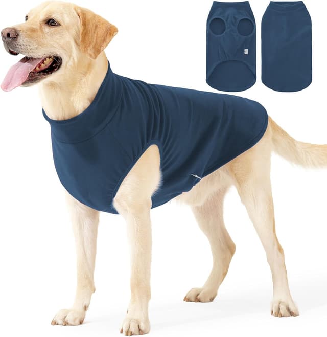 Detalle de BT Bear Dog Winter Coat fleece jacket vest for medium to large dogs (Turquoise, Size L)