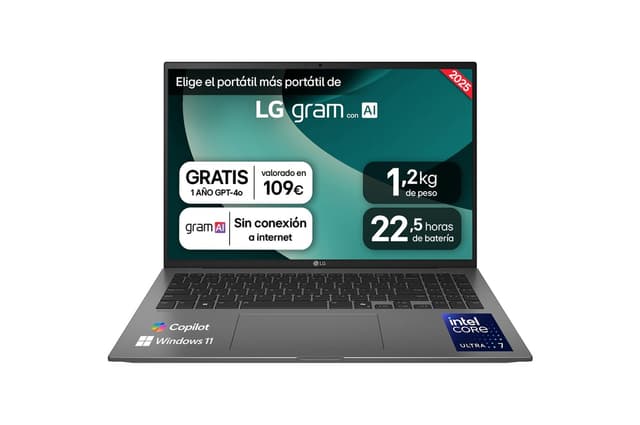Detalle de LG gram 16Z90T 16" WQXGA, 16 GB, 1 TB
