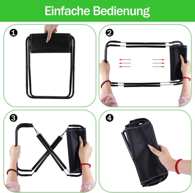 Detalle 2 de Camping Klapphocker 32 cm Sitzhöhe