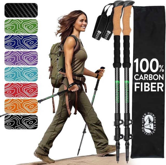 Imagen de USA Brand 100% Carbon Fiber Trekking Poles 7.6 oz en OfertitasTOP