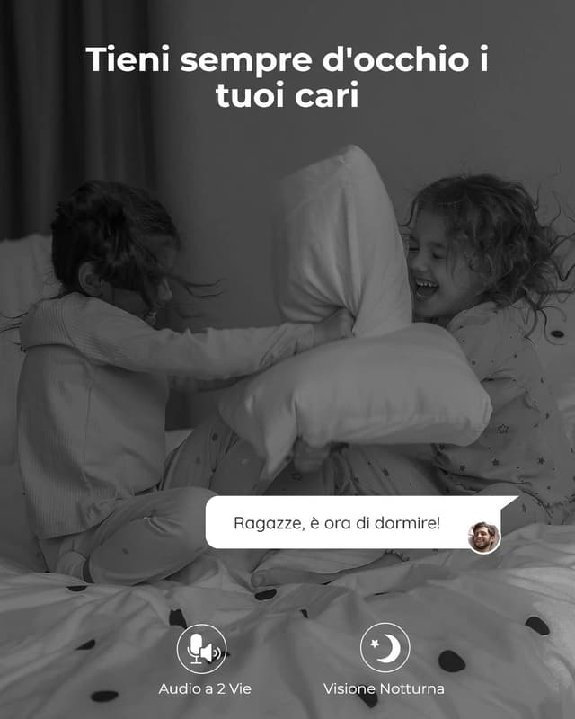 Detalle de Reolink E1 (3MP) Telecamera WiFi interna Pan/Tilt con audio bidirezionale, visione notturna e rilevamento persone/pet