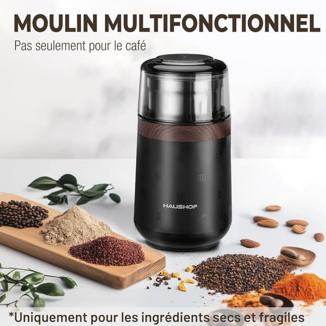 Thumbnail 4 de HAUSHOF Moulin à café 150 W ⚙