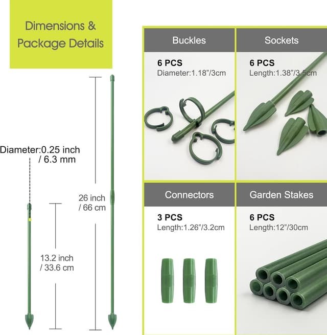 Detalle de RIFNY Plant Supports 30cm for indoor use