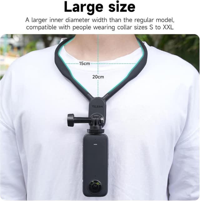 Detalle 2 de TELESIN neck mount 20cm flexible POV holder