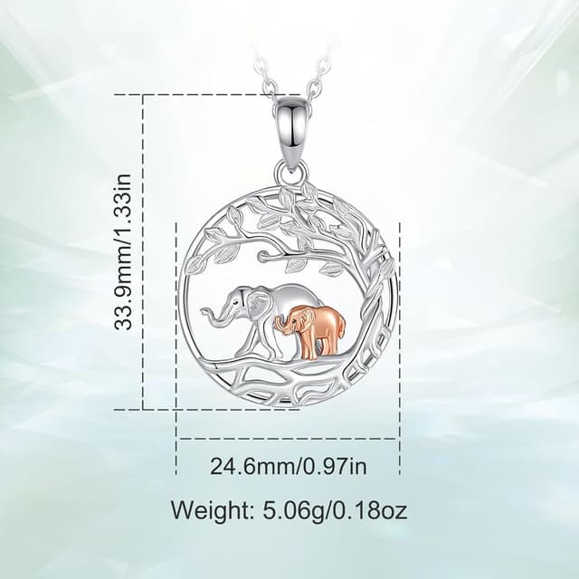 Detalle 2 de INFUSEU Familie Kette 925 Silber Elefant 925