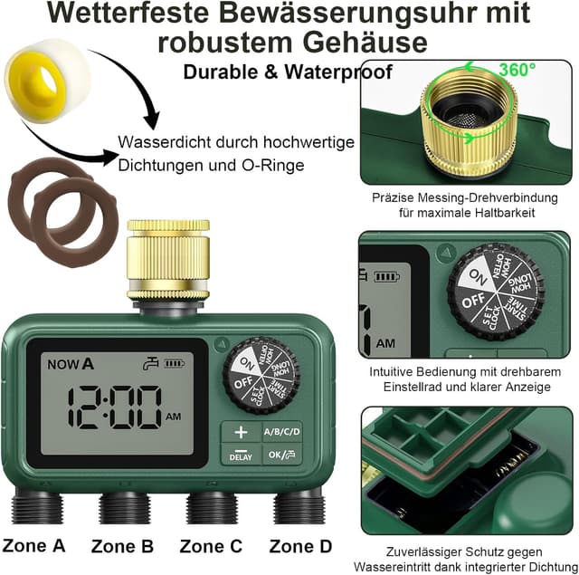Detalle 2 de XinFuture Bewässerungscomputer mit 4 Ausgängen