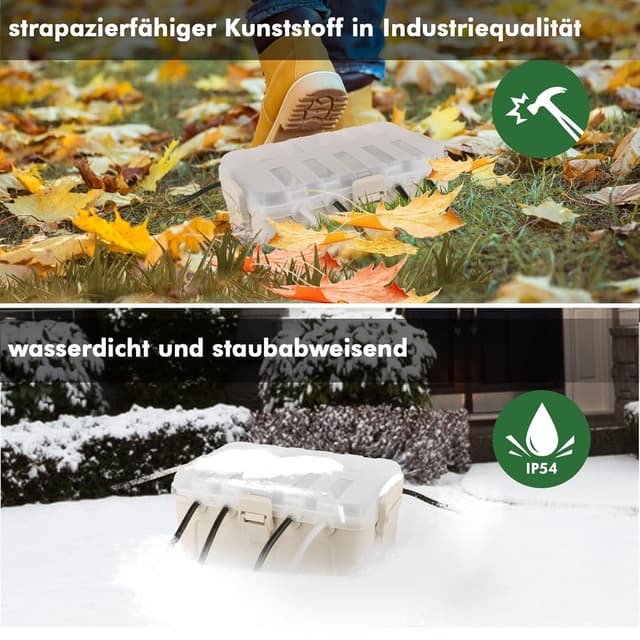 Thumbnail 6 de Restmo Extra große wasserdichte Kabelbox (IP54) für Outdoor-Kabel, transparenter Deckel – 32 x 22 x 13 cm