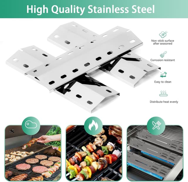 Detalle 1 de Edelstahl Brennerabdeckung 36,5 x 12 cm