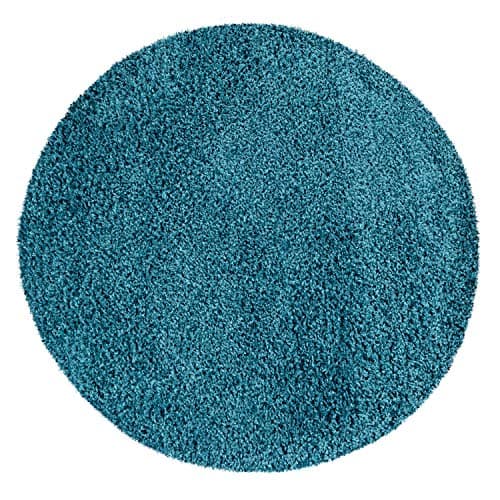 Thumbnail 3 de Paco Home Tapis de salon rond 200 cm, turquoise ⚙