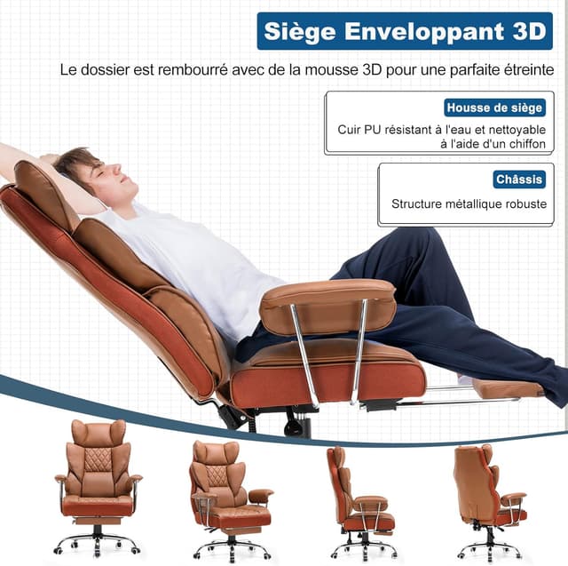 Detalle 1 de GTPLAYER sedia gaming ergonomica reclinabile