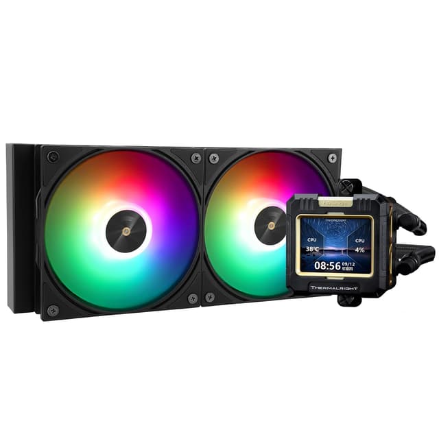 Imagen de TR FW 240 Black ARGB Water Cooler per CPU con 2 ventole PWM e pompa 3000RPM, display LCD IPS en OfertitasTOP