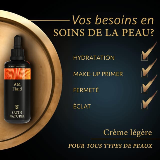 Detalle 2 de Satin Naturel Crème hydratante visage 2-en-1 légère & primer bio à l’aloe vera, anti-âge vegan (50 ml)