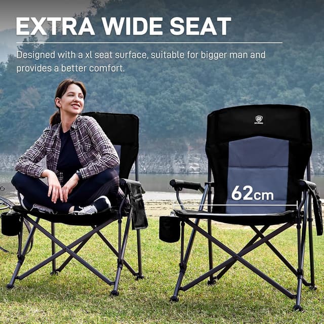 Thumbnail 4 de EVER ADVANCED Oversized Camping Chair for Adults 230kg