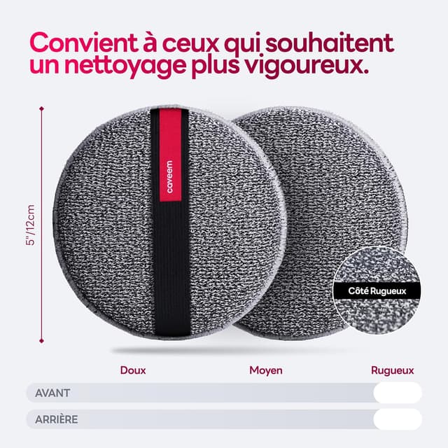 Detalle de CAVEEM Éponge exfoliante pour le corps (extra rugueuse) – Lot de 2