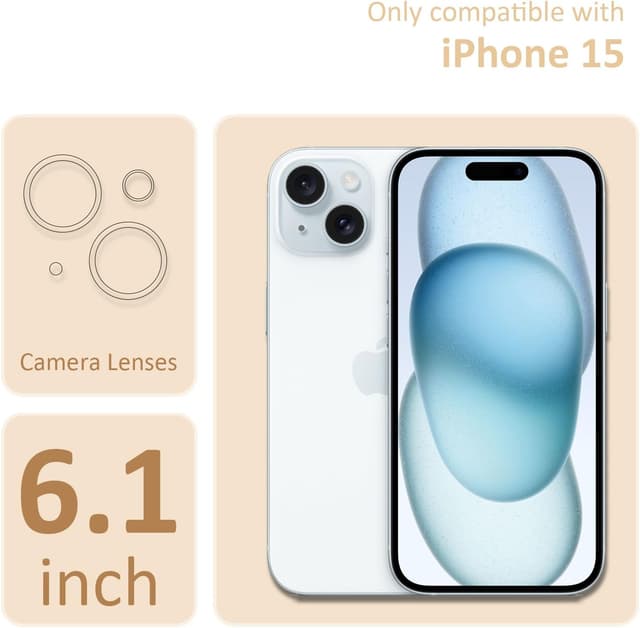 Detalle de CAROKI Clear TPU Phone Case for iPhone 15 with Cute Halloween Ghost Pattern