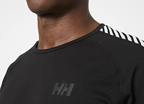 Detalle 1 de Helly Hansen Lifa Active Stripe Crew - Camisa Negra para Hombre 🖤