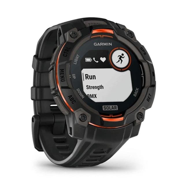 Detalle de Garmin Instinct 3 Solar GPS Bluetooth 50 mm MIP negro con SpO2