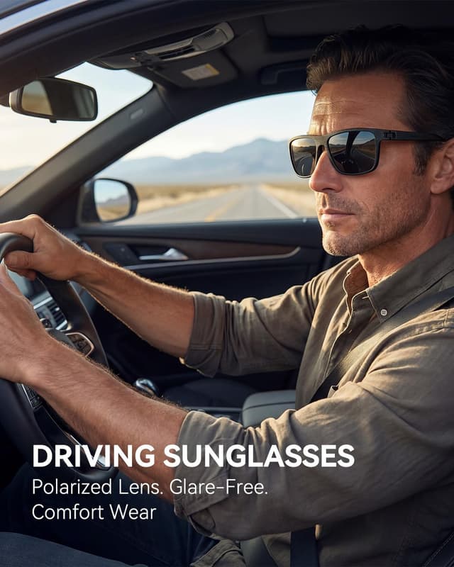 Detalle 2 de QALLY Polarized Sunglasses for Men