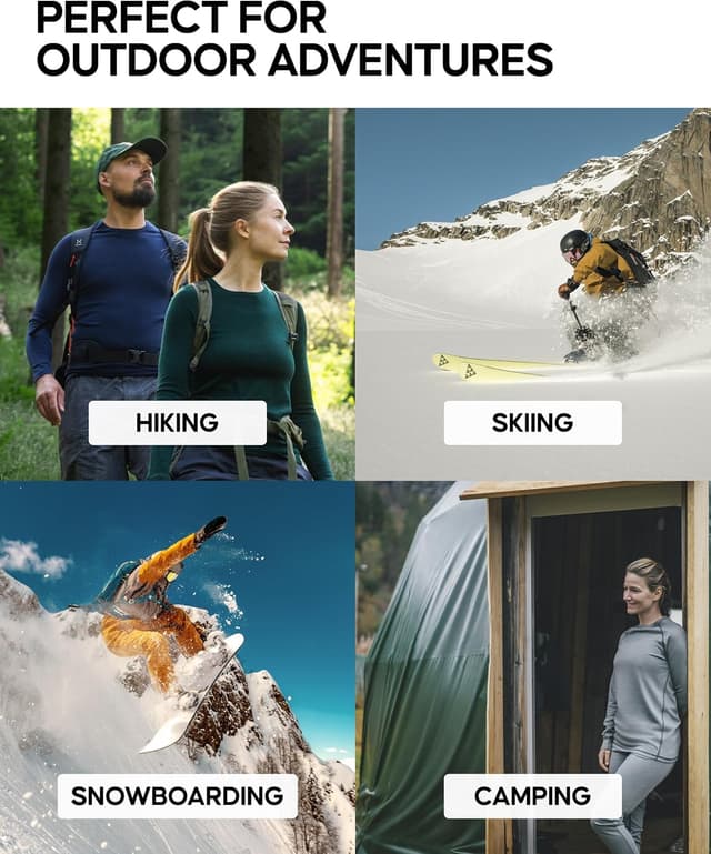 Detalle 2 de Danish Endurance Merino Wool Base Layer Set (250g/m²) for Women – Heavyweight Winter Ski & Snow Sports