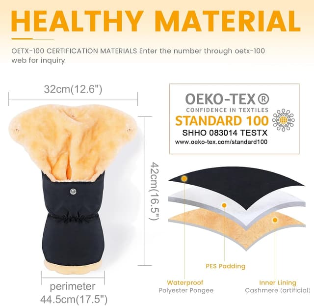 Thumbnail 2 de Orzbow Pushchair Hand Muff Warmth for Winter