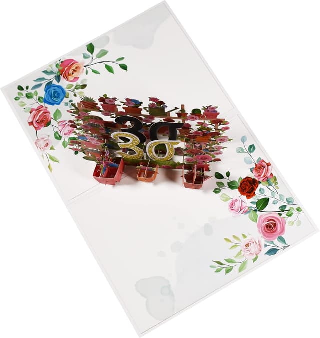 Thumbnail 6 de 3D Pop-Up Karte 30 Jubiläum Rosenkranz