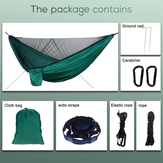 Detalle de Sendowtek Amaca con zanzariera per campeggio e giardino, nylon 210T fino a 300 kg