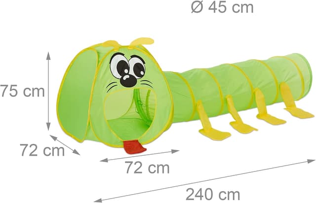 Thumbnail 3 de Relaxdays Túnel Infantil Gusano 75 x 240 cm