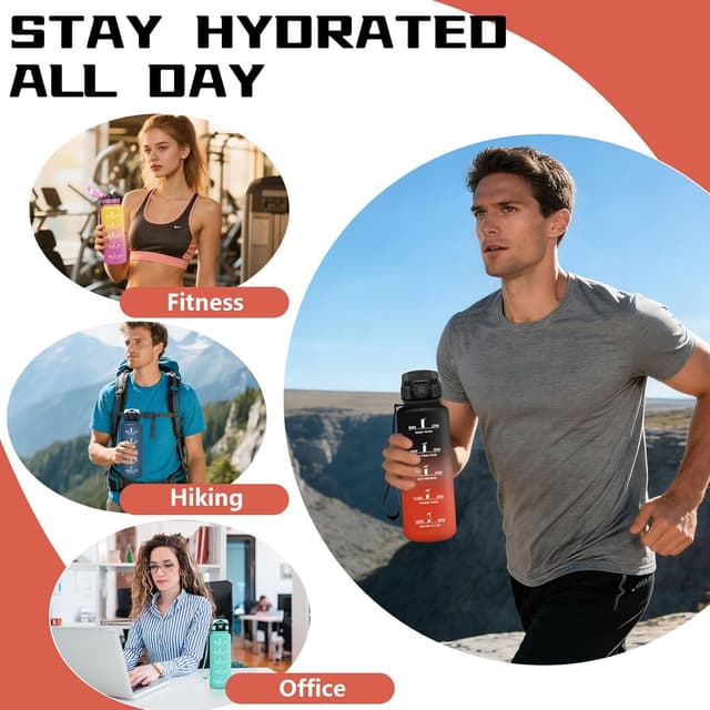 Thumbnail 6 de Mujigaga Borraccia 1,5 litri con cannuccia