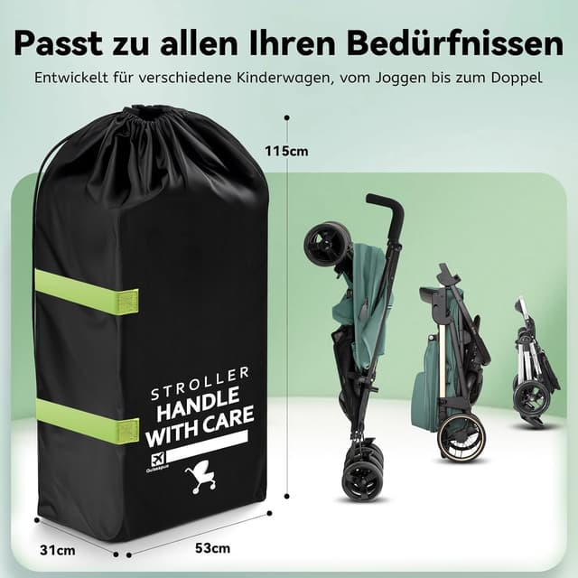 Detalle de Guiseapue Transporttasche Kinderwagen 53x31x115 cm