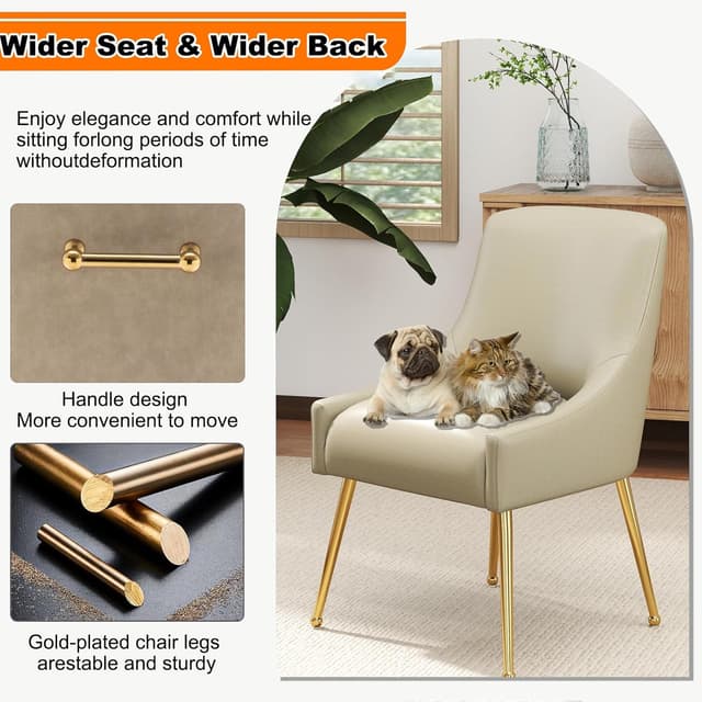 Thumbnail 4 de Faux Leather Dining Chair Set of 2