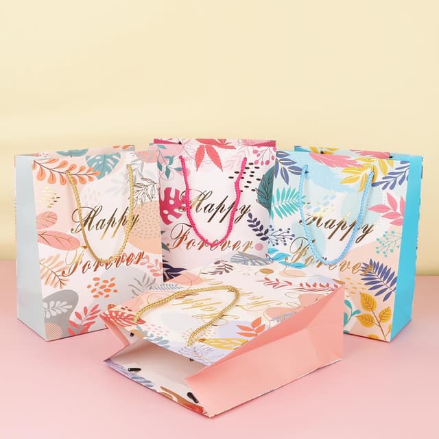 Thumbnail 1 de Medium 9in flower gift bags, 4 pack