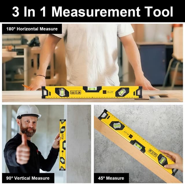 Detalle de Niveau à bulle magnétique Flintronic 400 mm avec 3 fioles (180°/90°/45°)