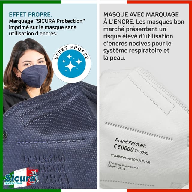 Thumbnail 6 de Masques FFP3 25 pièces SICURA