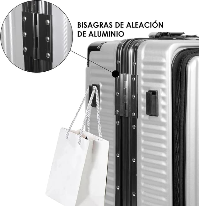 Thumbnail 3 de Mercury Textile Maletas 3 piezas 56 cm Gris Claro